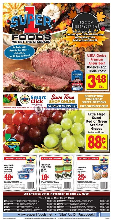 Check out the weekly specials at Super1Foods Spokane - 830 E 29th Ave and save big on groceries. You can find great deals on meat, produce, bakery, deli and more. Print the …
